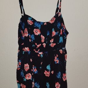 Torrid Black Floral Skater Dress